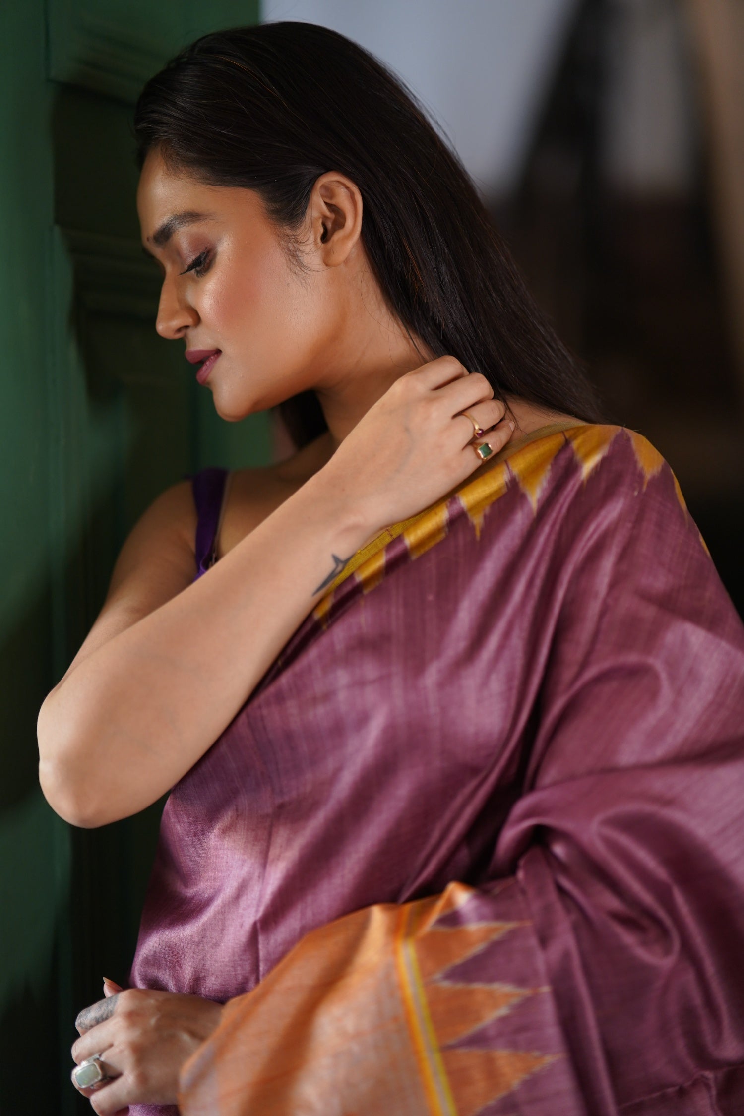 CHHAVI - Minimalistic Handwoven Tussar Saree