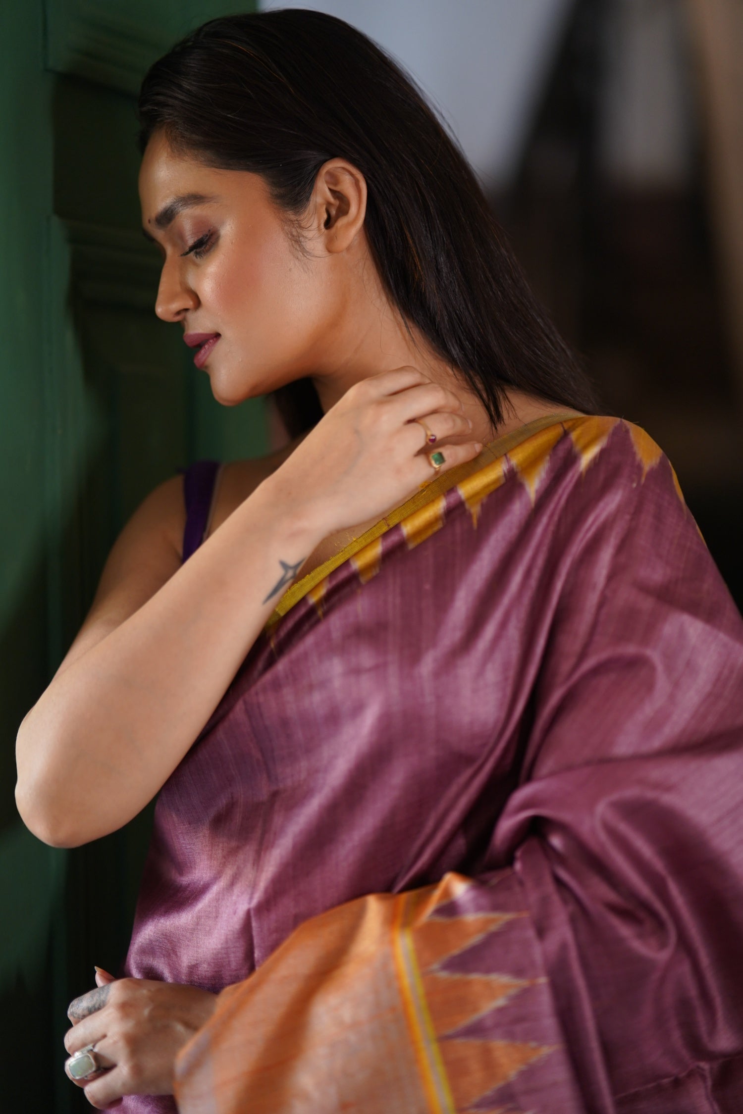 CHHAVI - Minimalistic Handwoven Tussar Saree