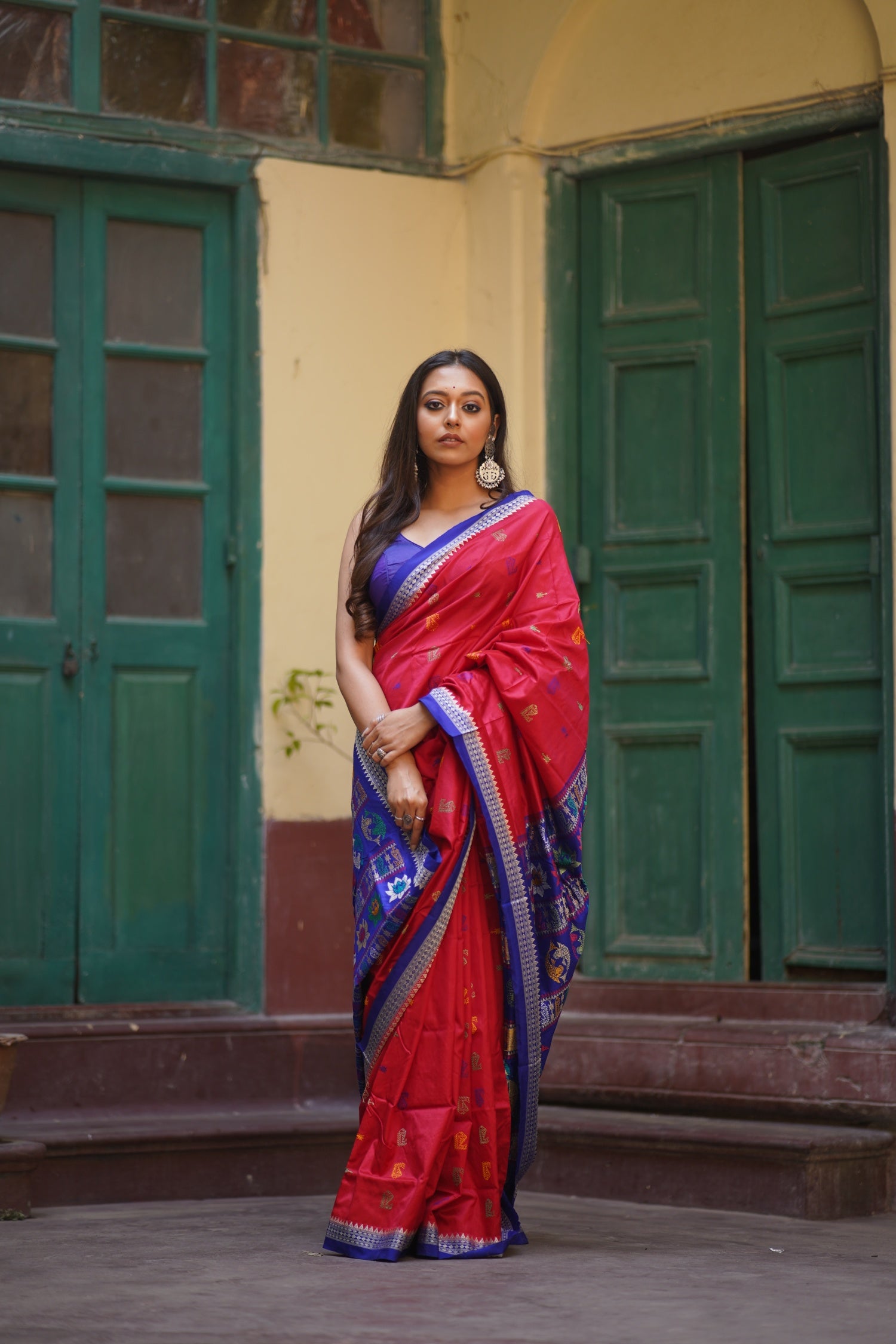KURMA - Vishnu avatar inspired Handwoven Bomkai Silk Saree