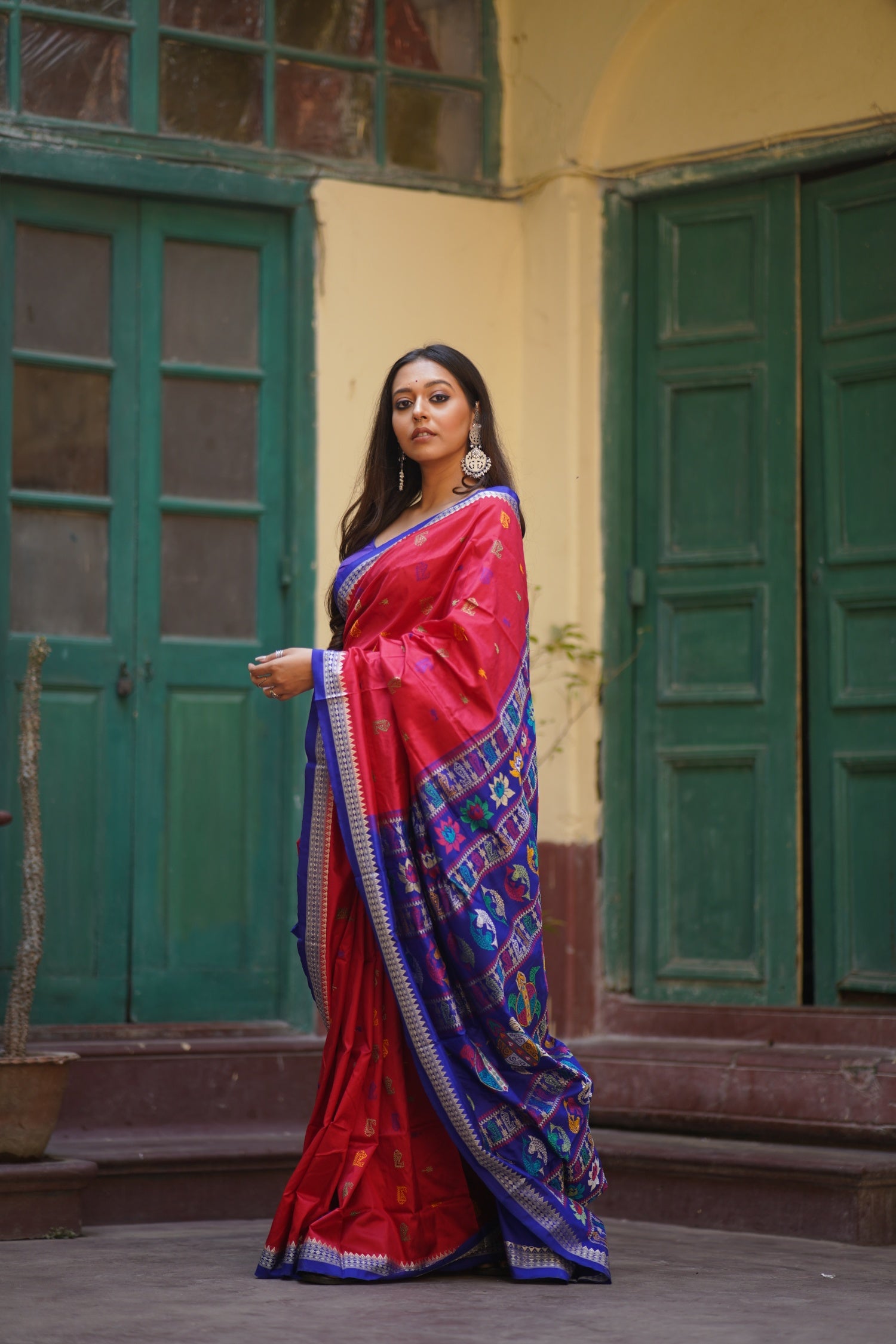 KURMA - Vishnu avatar inspired Handwoven Bomkai Silk Saree