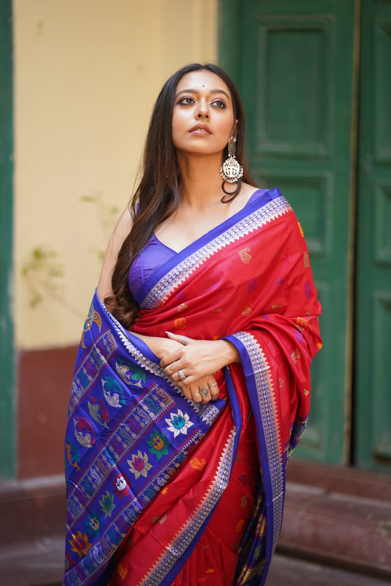 KURMA - Vishnu avatar inspired Handwoven Bomkai Silk Saree