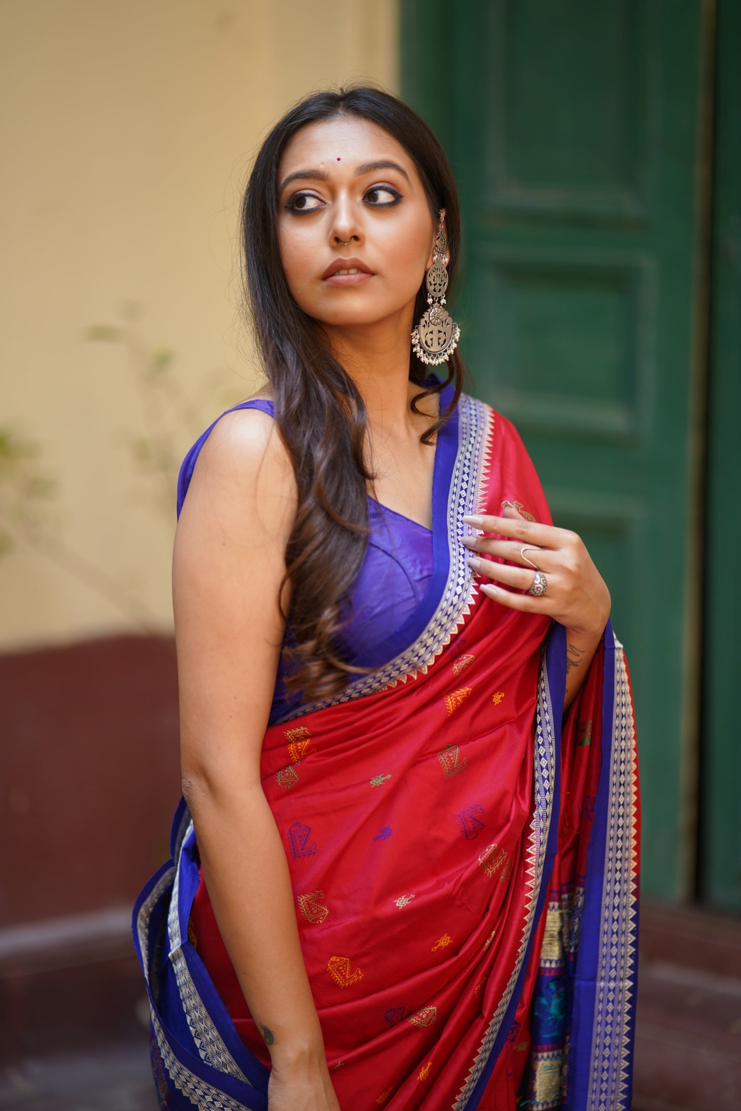 KURMA - Vishnu avatar inspired Handwoven Bomkai Silk Saree