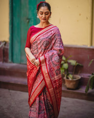 YANTRA PHULA: Handwoven Exclusive Sambalpuri Silk Saree