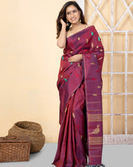 IRUTHALAYI - Pure Zari Handwoven Kanjivaram Silk Saree