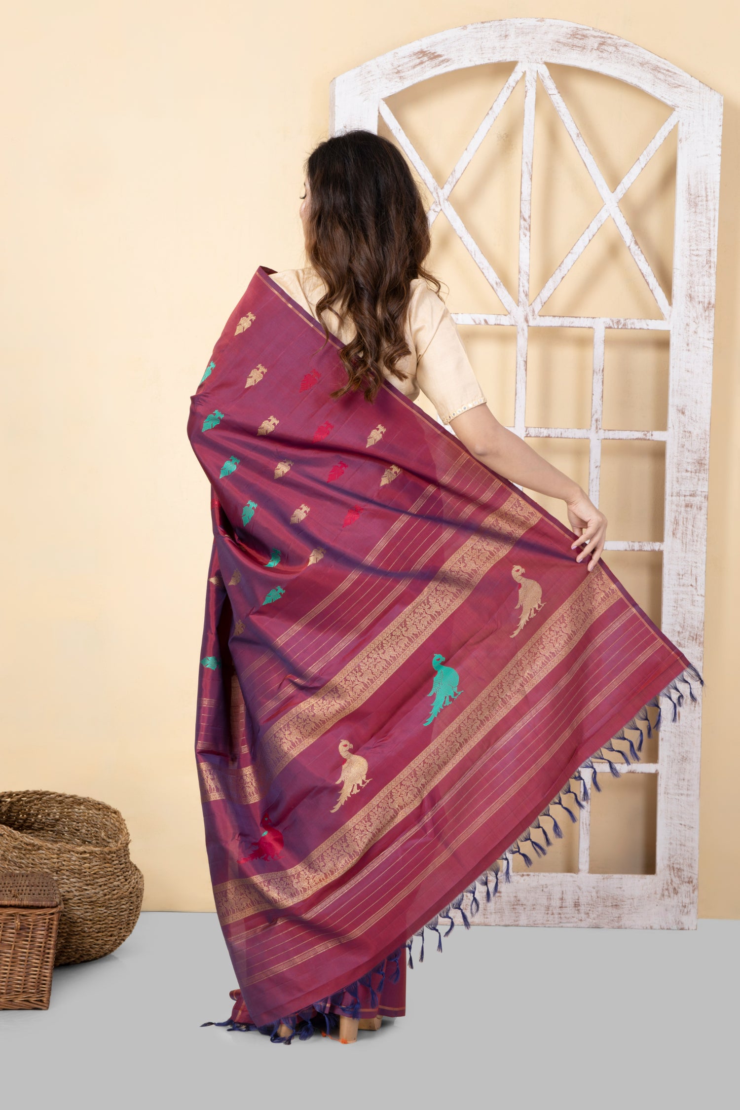 IRUTHALAYI - Pure Zari Handwoven Kanjivaram Silk Saree