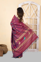 IRUTHALAYI - Pure Zari Handwoven Kanjivaram Silk Saree