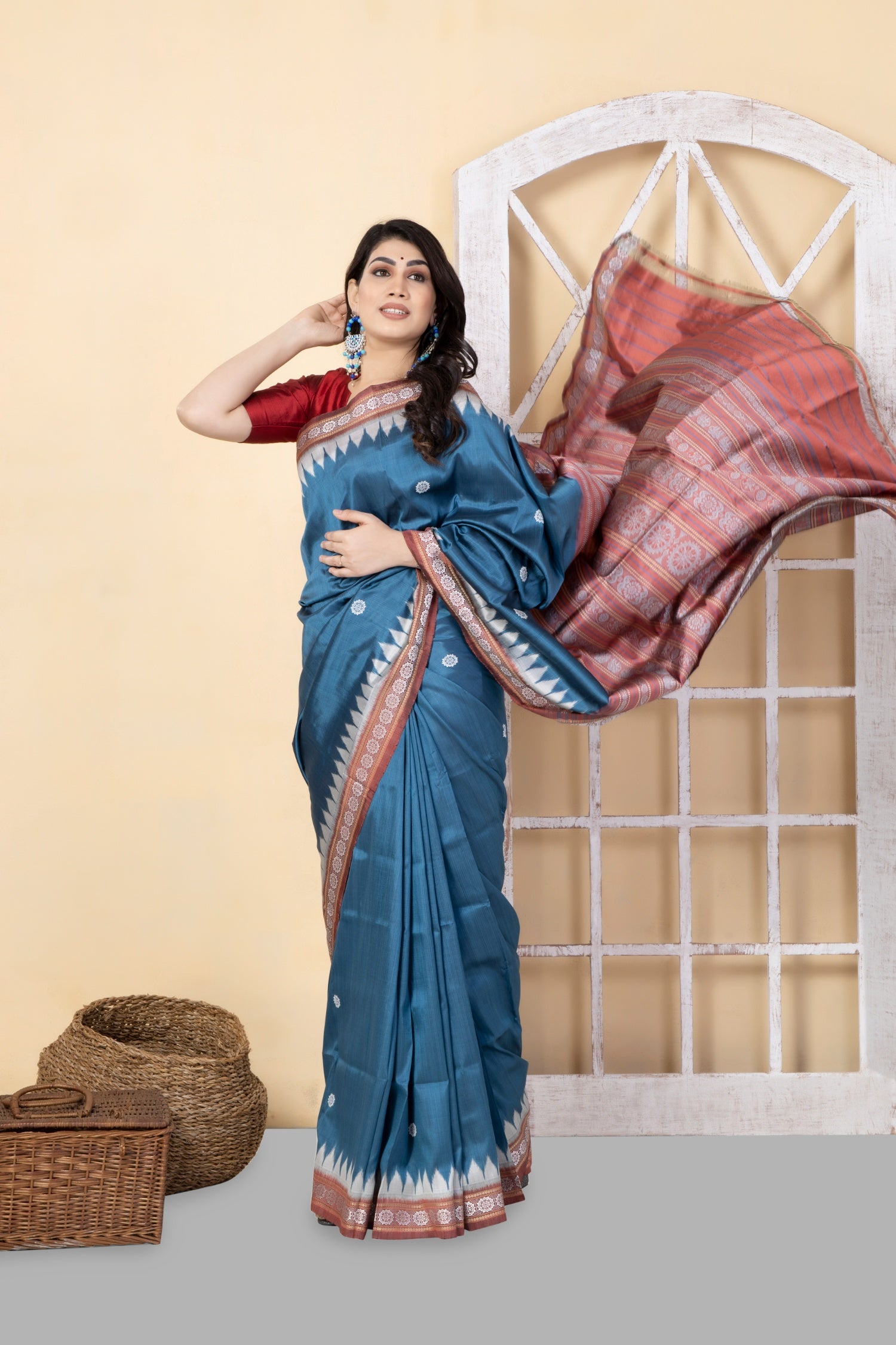 KONARK - Konark temple inspired Pure Silk Saree