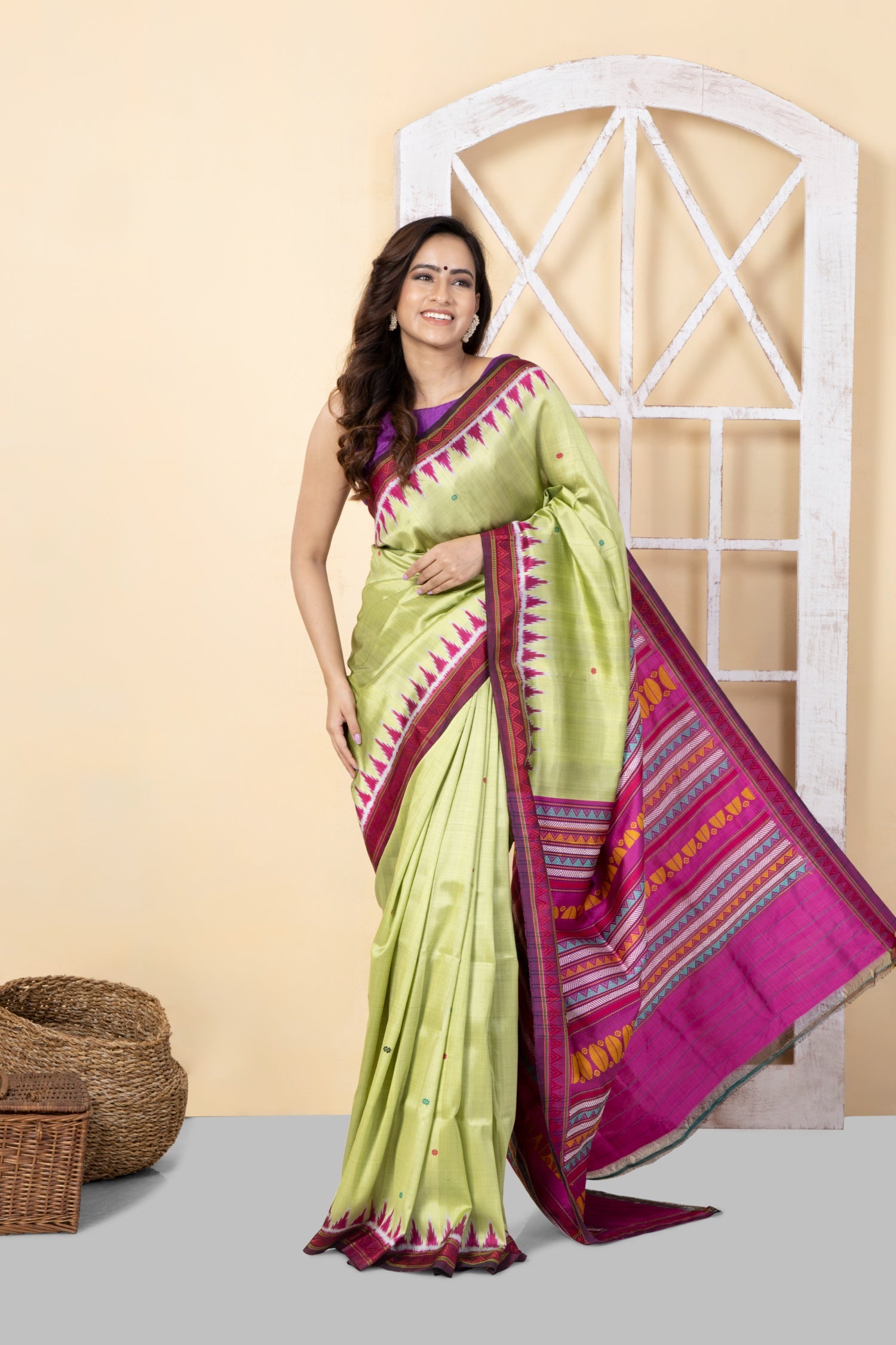 PRISHA - Dongria inspired Pure Silk Saree